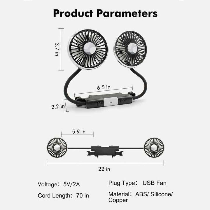 Summer Dual-Head USB Hose Fan | Kalsten