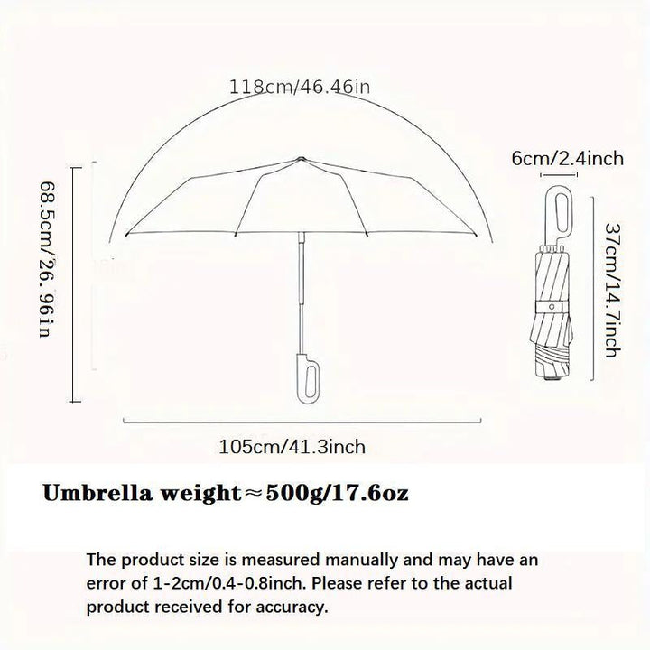 Kalsten | Windproof Folding Umbrella with Ring Buckle Handle