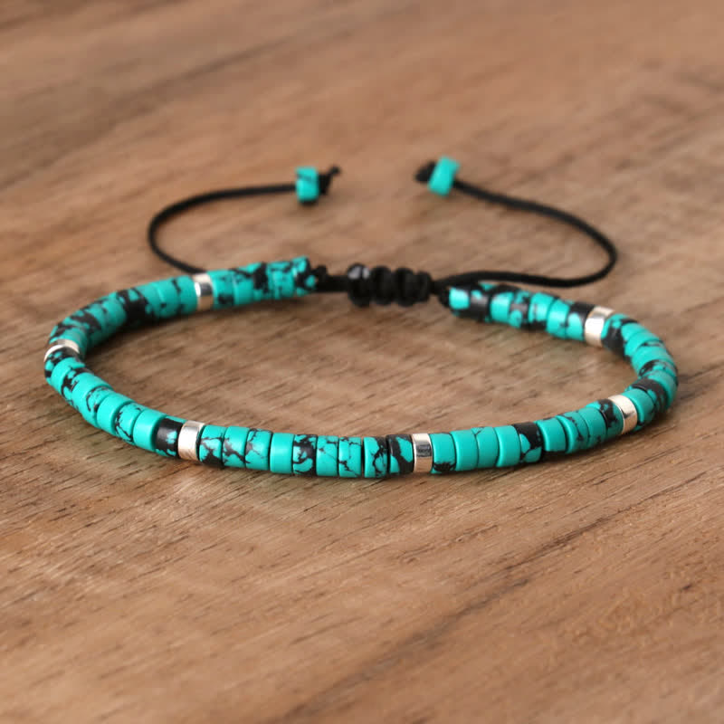 Kalsten | Braided bracelet with 2.4 mm natural stone rollers – Seraphina