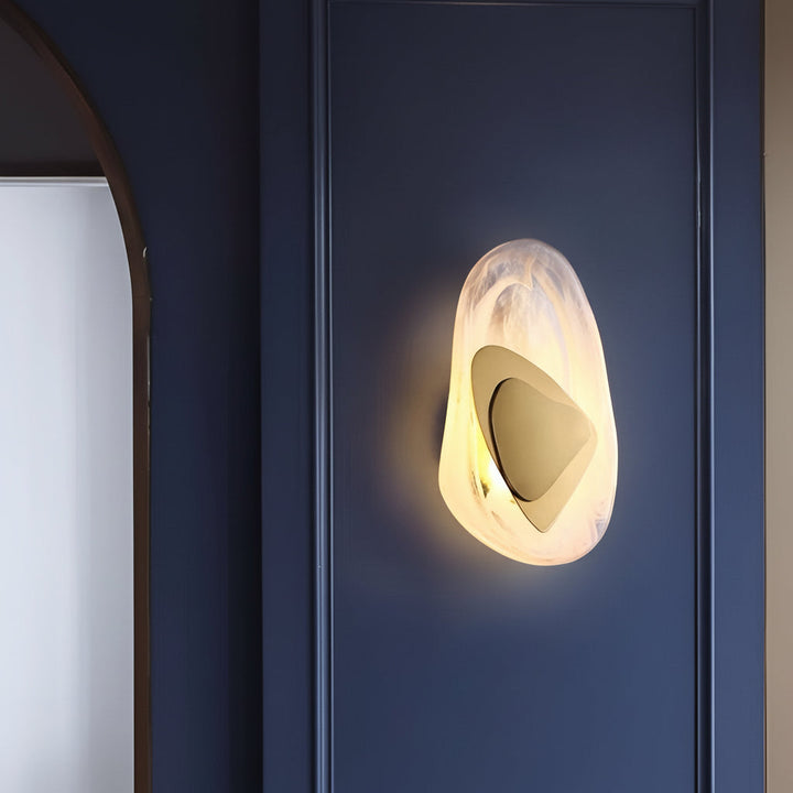 Modern Glass Globe Wall Sconce – 3-Color Dimmable LED Wall Light (Gold/Black) | Kalsten