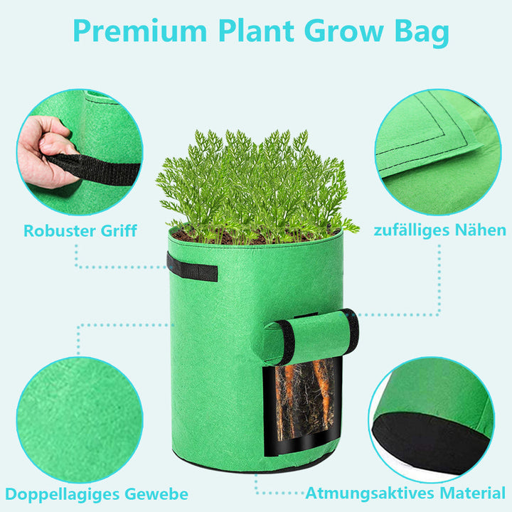 Plant sack planting bag plant pouch 5 pieces | Kalsten