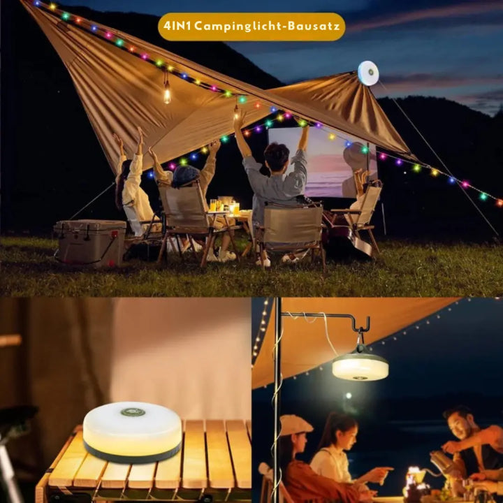 Camping lamp with 10m RGB light chain — Your magical light source for unforgettable outdoor experiences | Kalsten