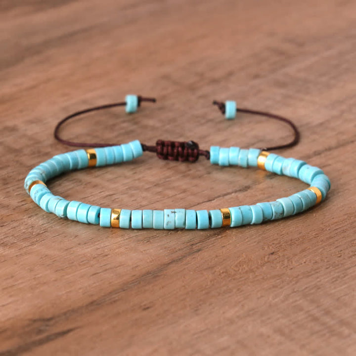 Kalsten | Braided bracelet with 2.4 mm natural stone rollers – Seraphina