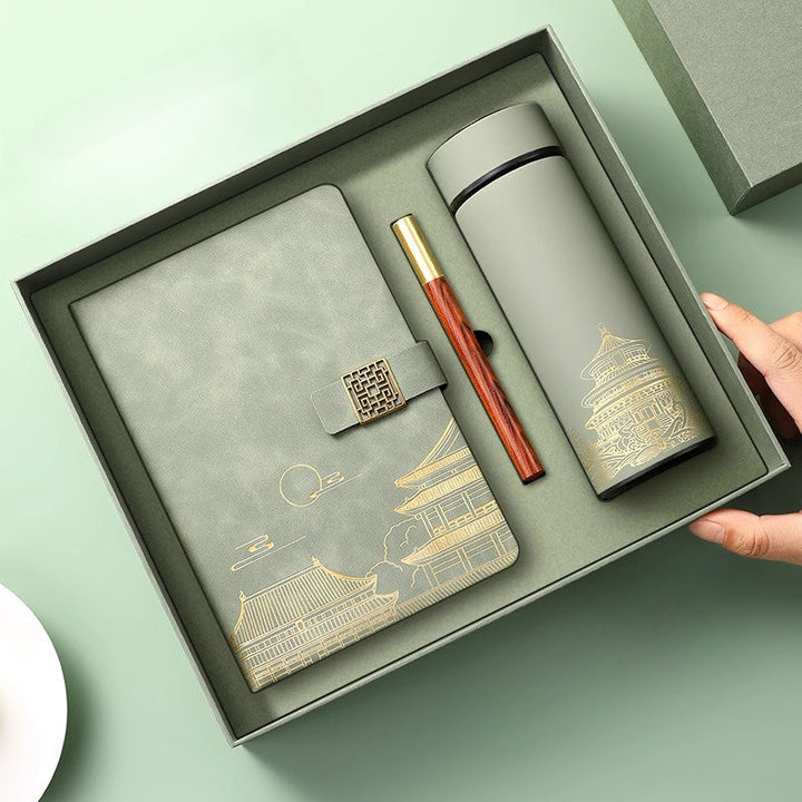 Imperia Luxe Gift Set – Notebook, Thermos Bottle and Pen in Gift Box | Noxord