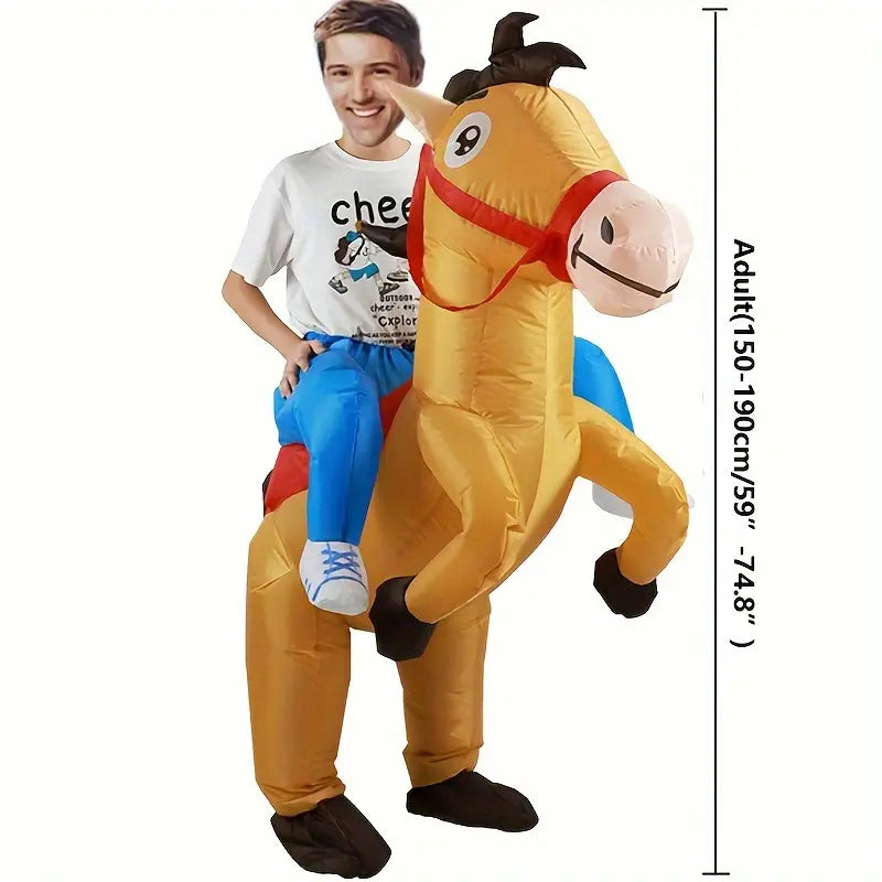 Inflatable Cowboy Horse Costume for Adults