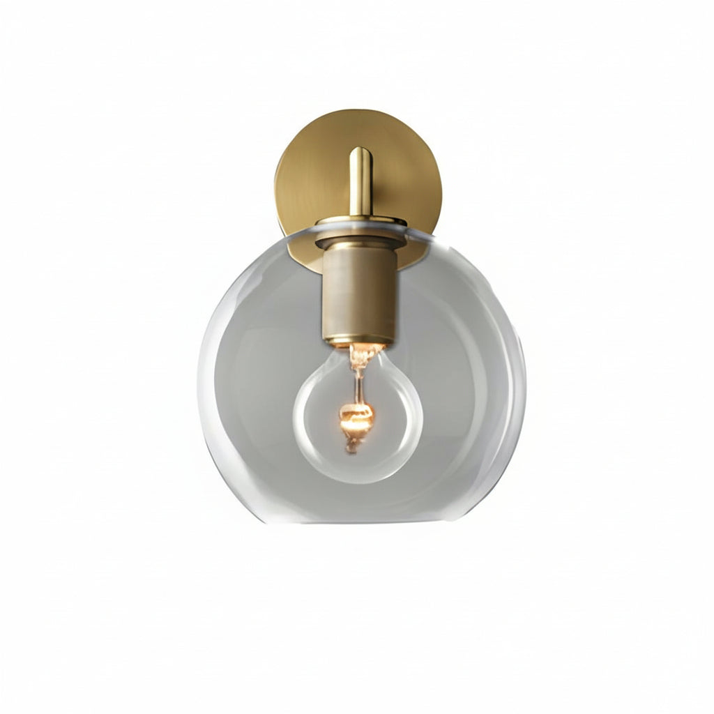 LED Wall Sconce Light – Modern Postmodern Gold Glass Minimalist (25x12cm / 9.8x4.7in) | Kalsten