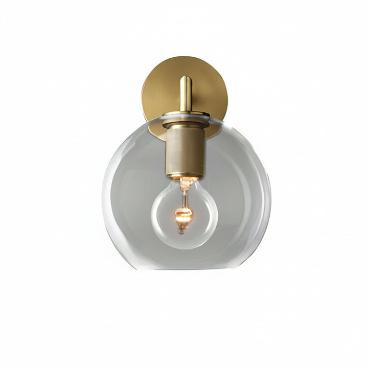 LED Wall Sconce Light – Modern Postmodern Gold Glass Minimalist (25x12cm / 9.8x4.7in) | Kalsten