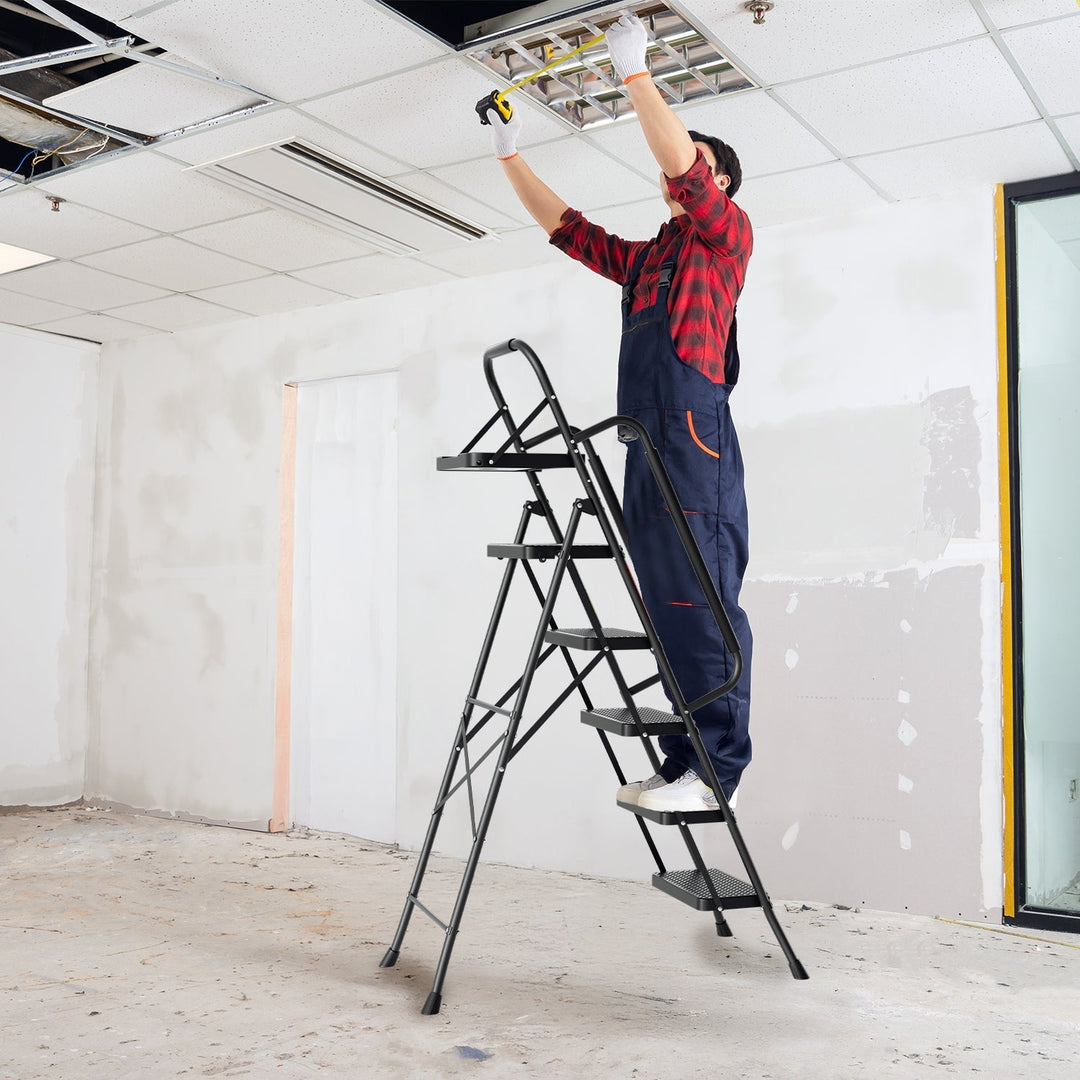 Folding Ladder 4 Steps/5 Steps with Removable Armrests | Kalsten