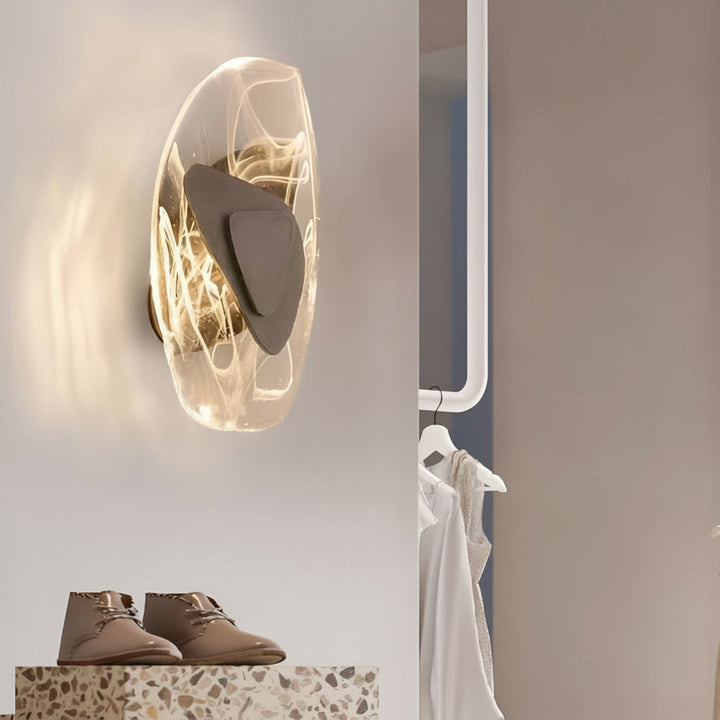Modern Glass Globe Wall Sconce – 3-Color Dimmable LED Wall Light (Gold/Black) | Kalsten