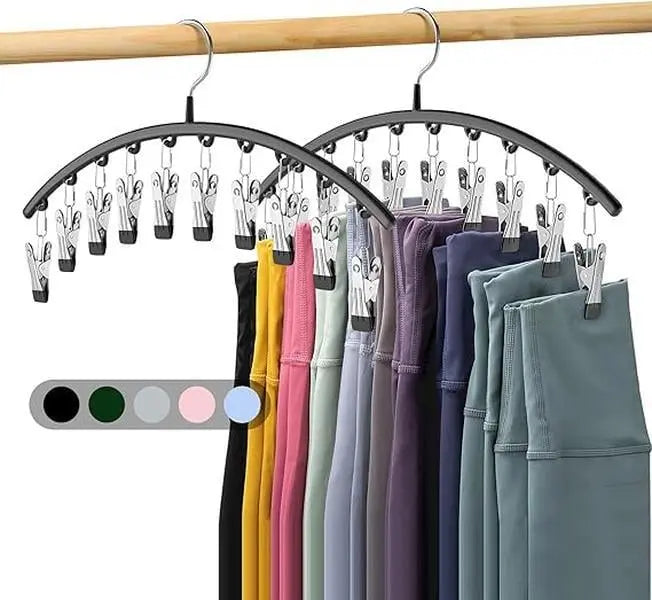 Kalsten | 2-piece Set Leggings Organizer Hangers – with 20 Clips for space-saving storage!
