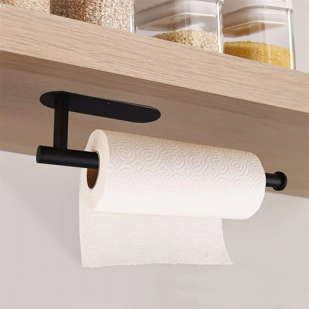 Kalsten | 2-piece set wall-mounted paper roll holder – no drilling, space-saving & modern!