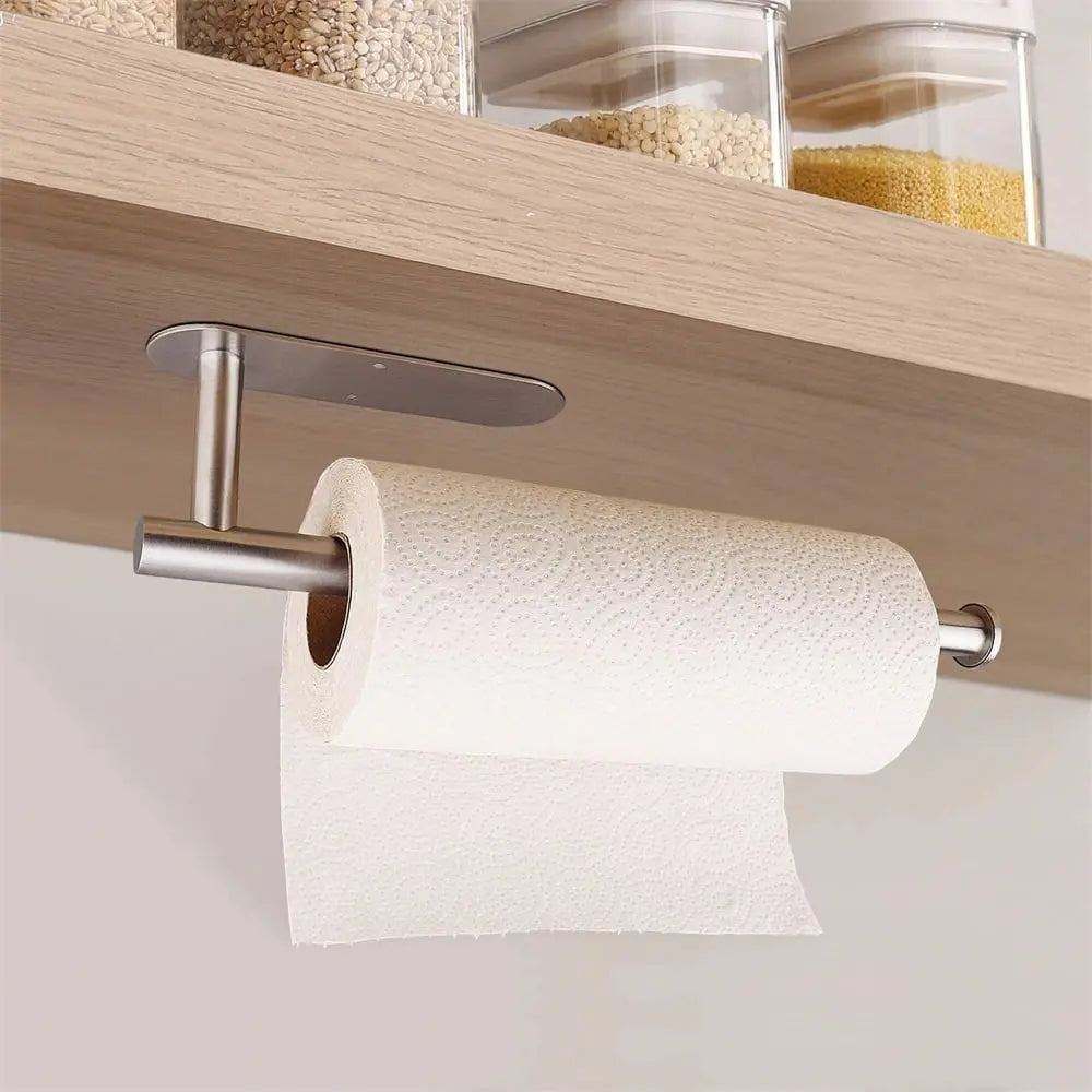 Kalsten | 2-piece set wall-mounted paper roll holder – no drilling, space-saving & modern!