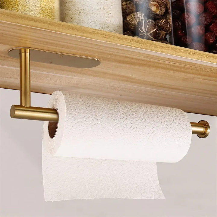 Kalsten | 2-piece set wall-mounted paper roll holder – no drilling, space-saving & modern!