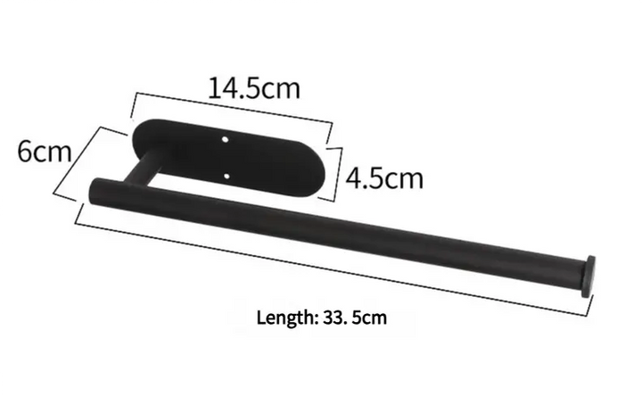 Kalsten | 2-piece set wall-mounted paper roll holder – no drilling, space-saving & modern!
