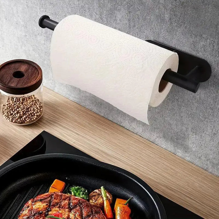Kalsten | 2-piece set wall-mounted paper roll holder – no drilling, space-saving & modern!