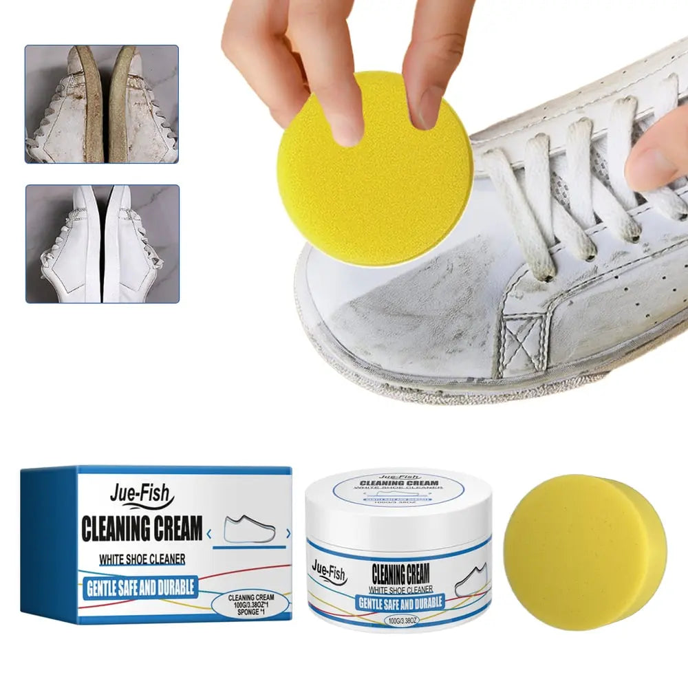 BowLift | 2-piece set white shoe cleaning cream – gentle stain remover for brilliantly clean shoes!