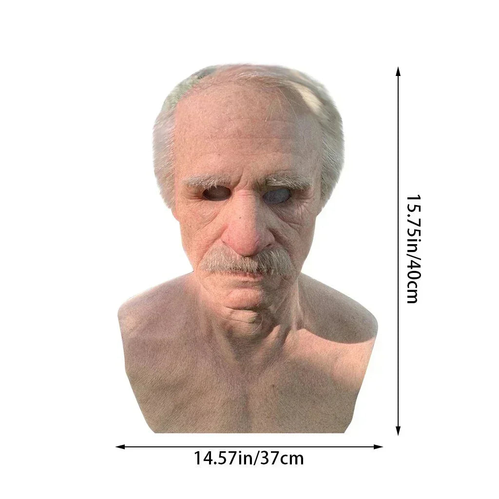Creepy Old Man Mask – Realistic Latex Halloween Mask for Adults | Kalsten
