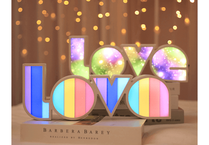 Valentines Day Decor LED LOVE Light Valentines Day Gift For Girlfriend Bithday Wedding Party Decoration Romantic Wedding Decor | Kalsten