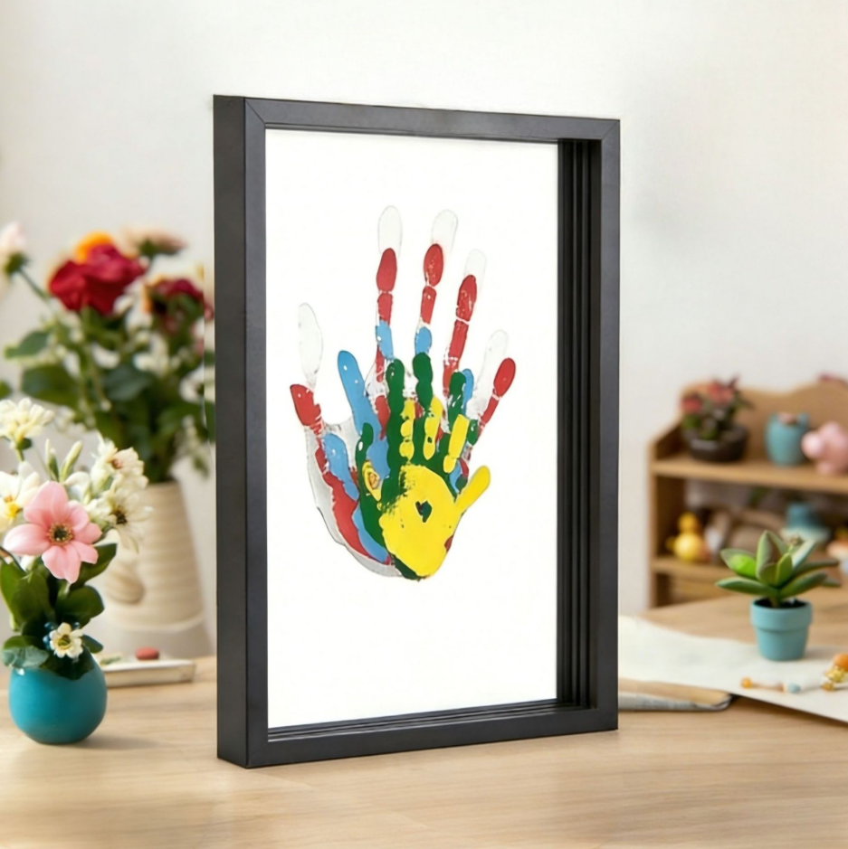 Kalsten | Baby Memory Frame made of Wood with Clay for Hand & Footprints