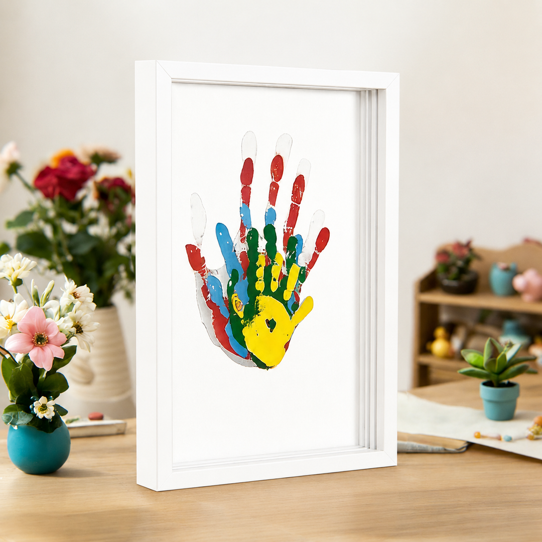 Kalsten | Baby Memory Frame made of Wood with Clay for Hand & Footprints