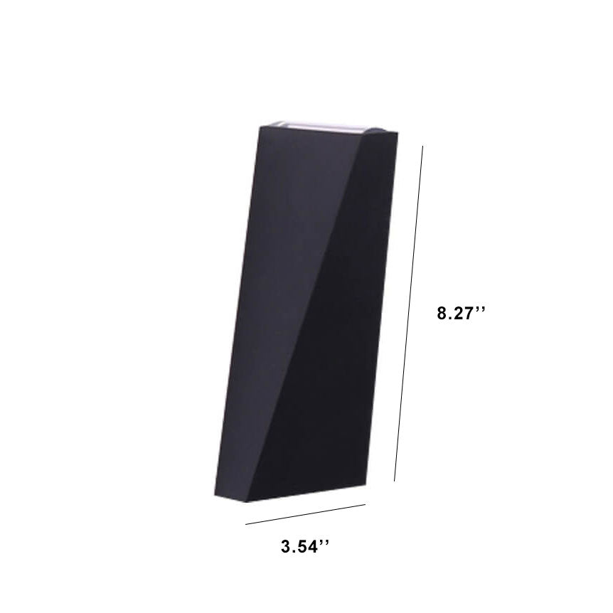 Simple Trapezoidal Outdoor Waterproof LED 2-Light Wall Sconce Lamp | Kalsten