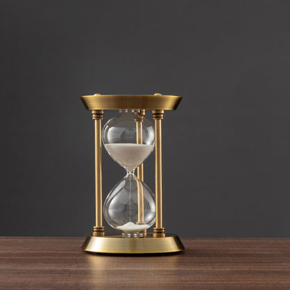 Brehn | 3/5/10 Minutes Retro Metal Craft Hourglass Pendulum Home Office Desktop Arrangement Ornament Sand Timer Sandglass Decoration