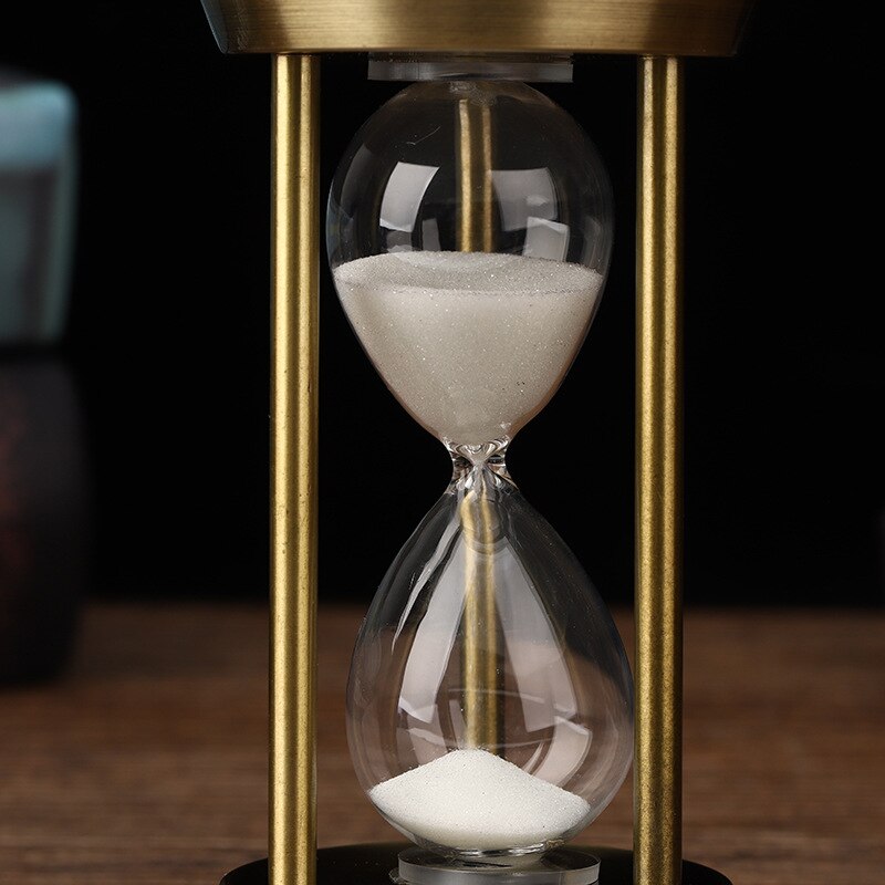 Karnz | 3/5/10 Minute Retro Metal Craft Hourglass Pendulum Home Office Desktop Arrangement Ornament Sand Timer Decoration
