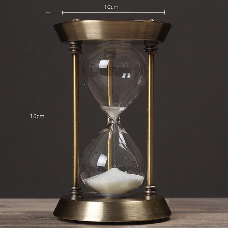 Brehn | 3/5/10 Minutes Retro Metal Craft Hourglass Pendulum Home Office Desktop Arrangement Ornament Sand Timer Sandglass Decoration