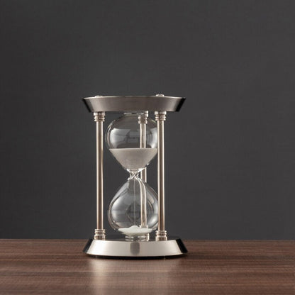 Karnz | 3/5/10 Minute Retro Metal Craft Hourglass Pendulum Home Office Desktop Arrangement Ornament Sand Timer Decoration