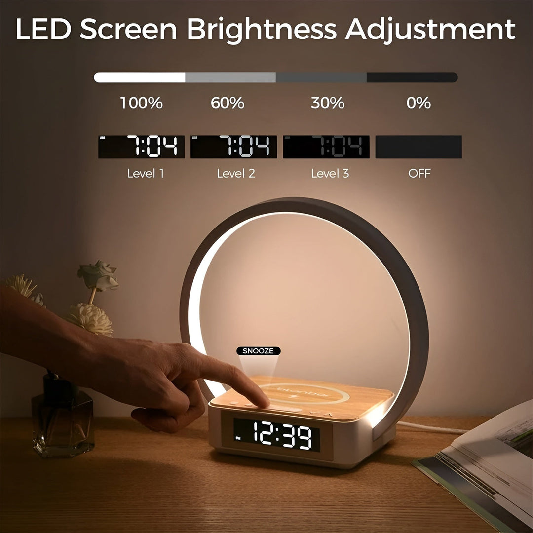 Modern Table Lamp with Wireless Charger and Alarm Function Kalsten