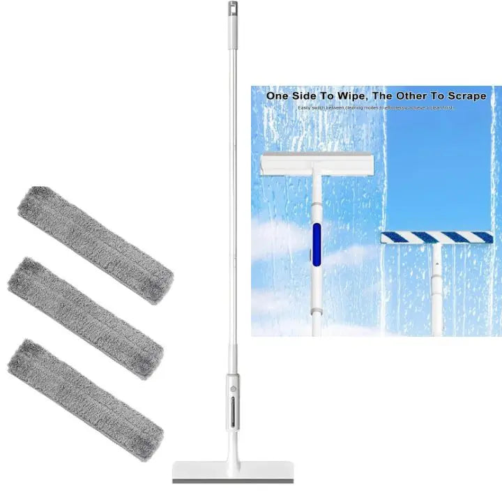 Kalsten | 3-in-1 Window Cleaner with Extension & Spray Function + 3 Cloths