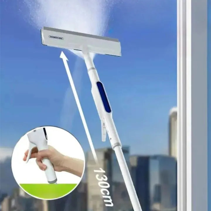 Kalsten | 3-in-1 Window Cleaner with Extension & Spray Function + 3 Cloths