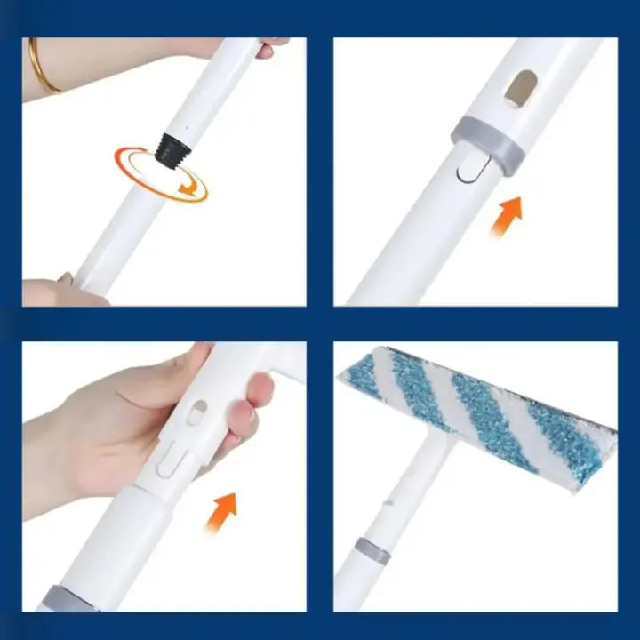 Kalsten | 3-in-1 Window Cleaner with Extension & Spray Function + 3 Cloths