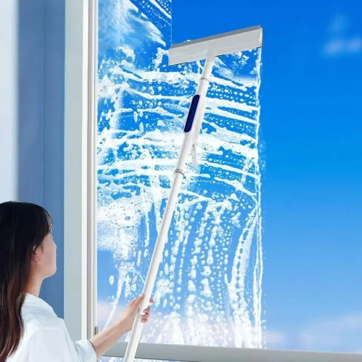 Kalsten | 3-in-1 Window Cleaner with Extension & Spray Function + 3 Cloths