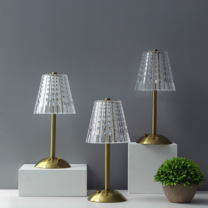 Vintage Crystal LED Table Lamp with Adjustable Brightness | Kalsten