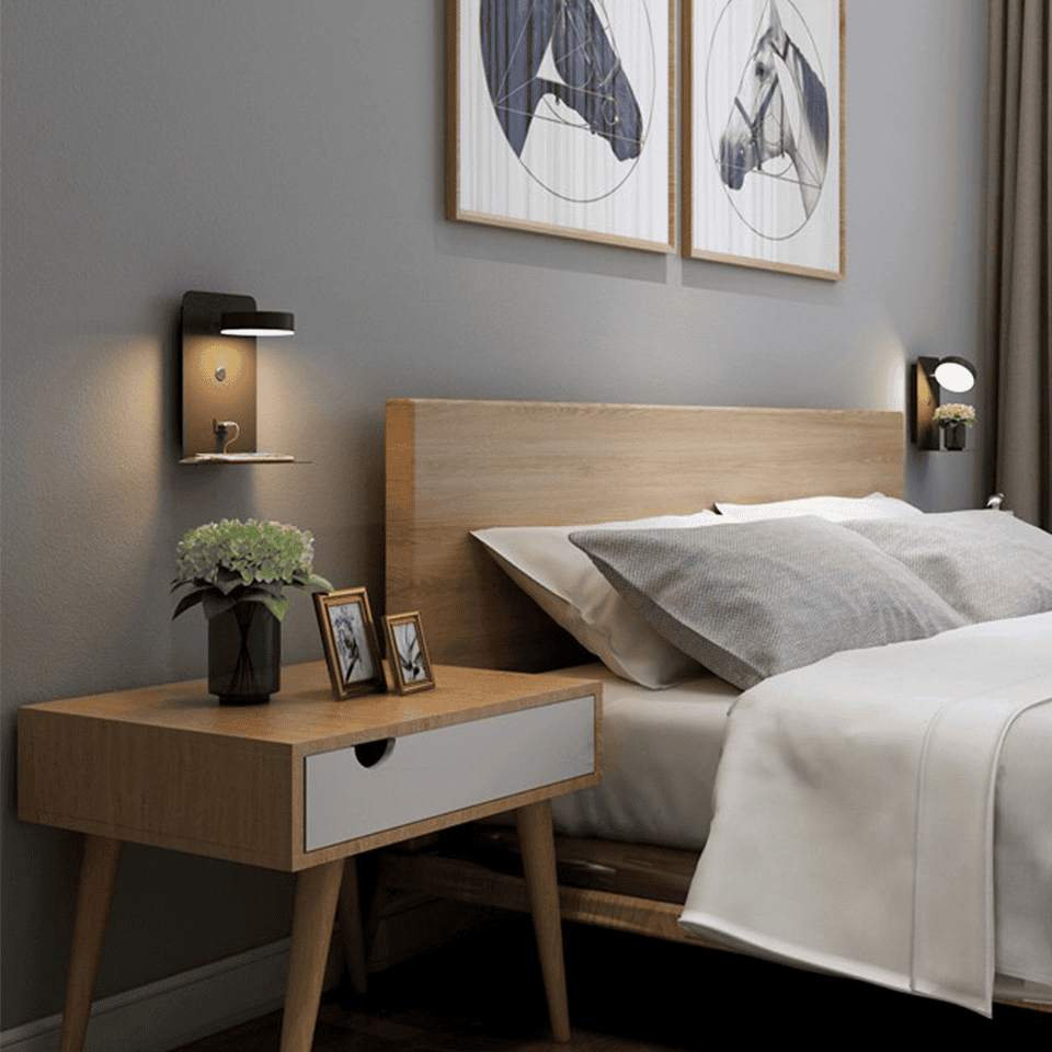 LED Wall Lamp with Shelf