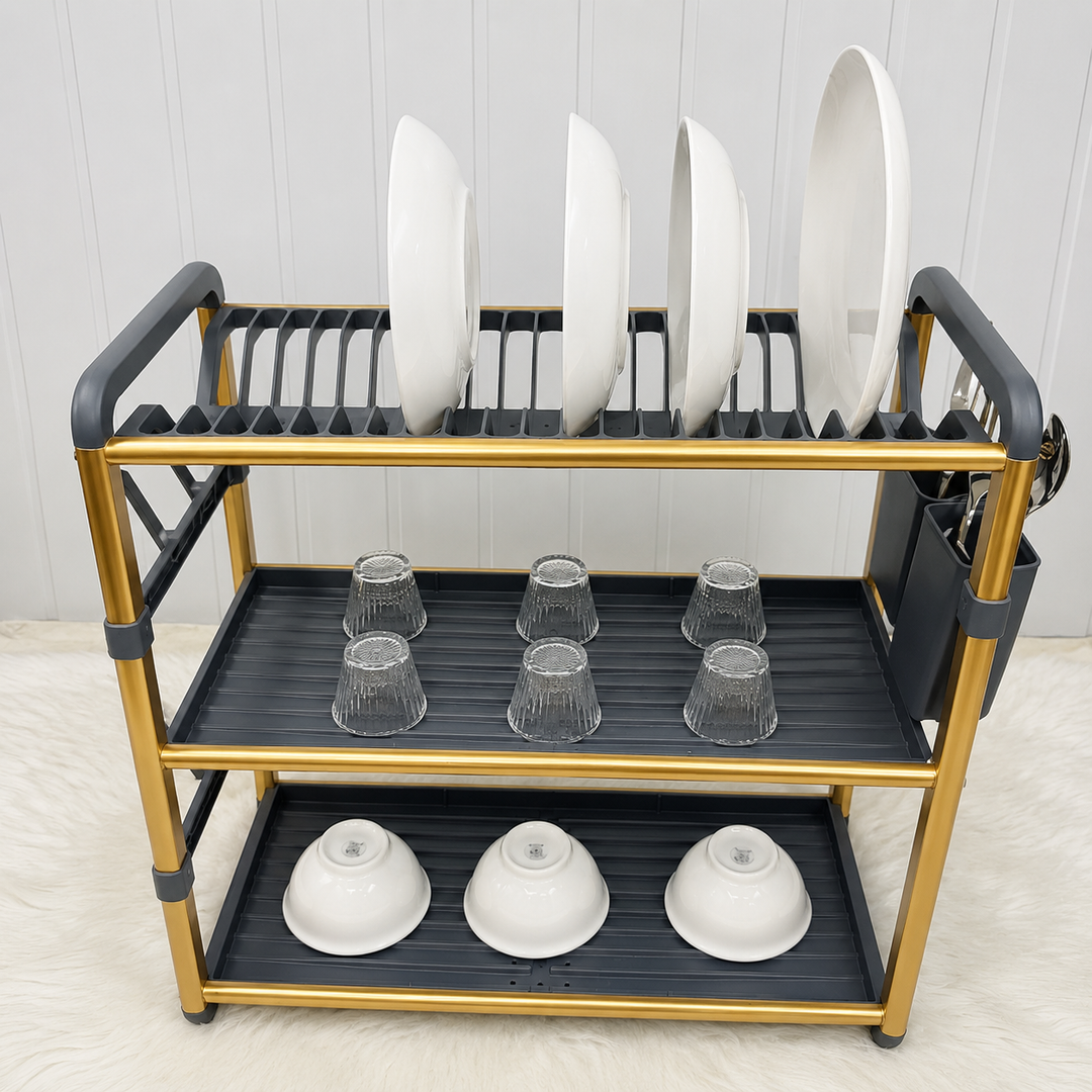 3-tier dish dryer made of aluminum | Kalsten