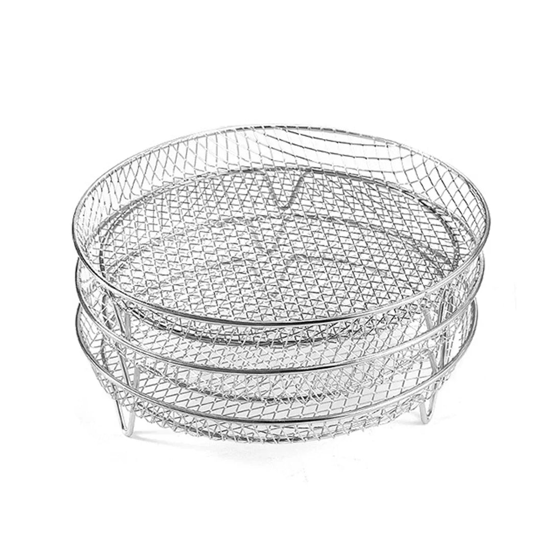 3-Tier Stainless Steel Air Fryer Rack Universal Stackable Accessory | Kalsten