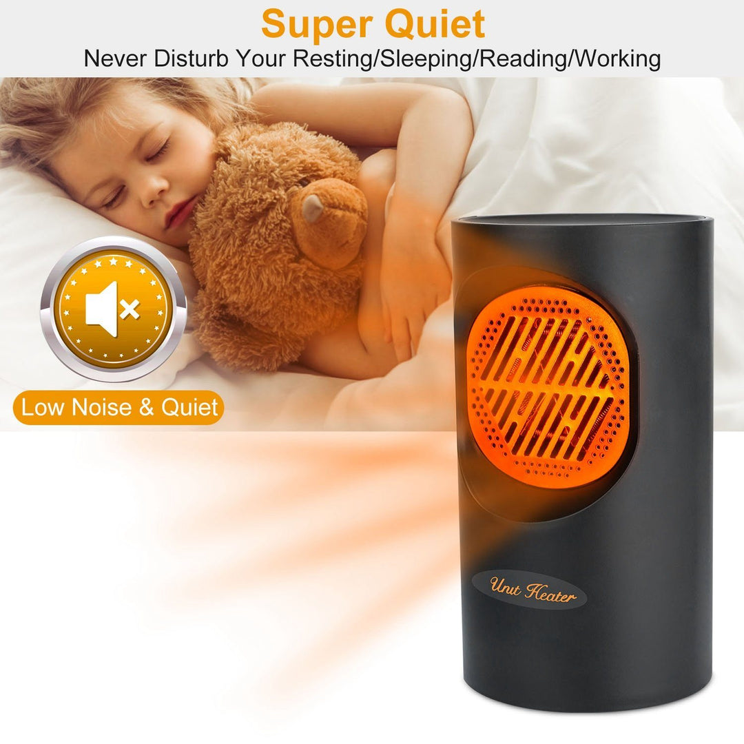 Kalsten | 300W Portable Electric Mini Heater | Spiral Heating Element, 7 Fan Blades | Quiet Operation
