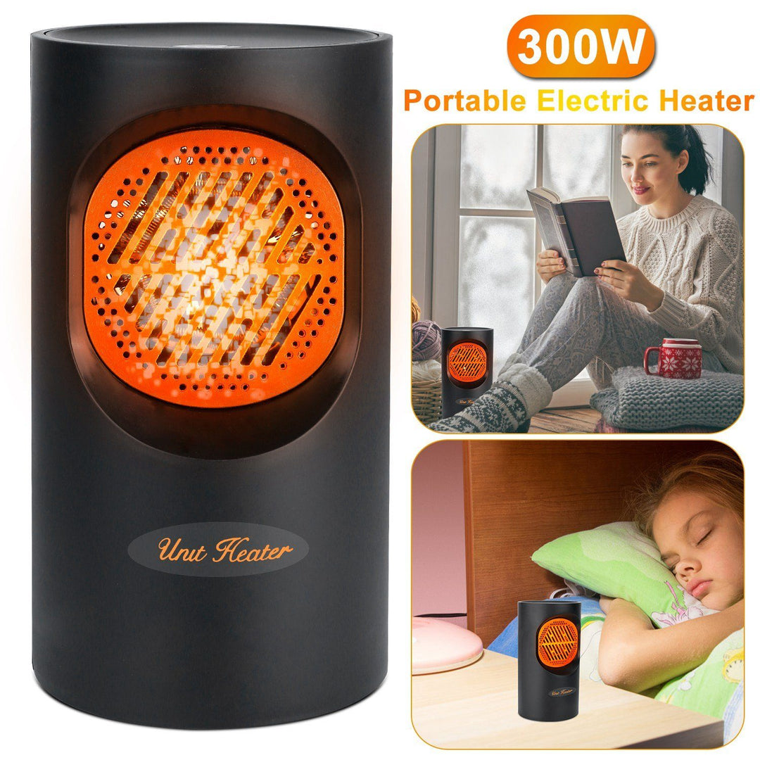 Kalsten | 300W Portable Electric Mini Heater | Spiral Heating Element, 7 Fan Blades | Quiet Operation
