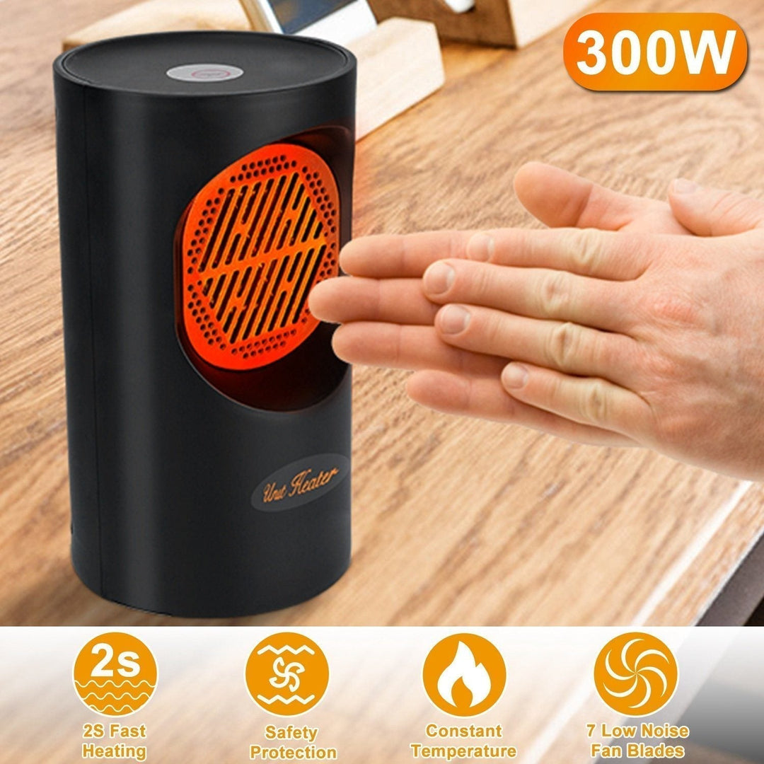 Kalsten | 300W Portable Electric Mini Heater | Spiral Heating Element, 7 Fan Blades | Quiet Operation