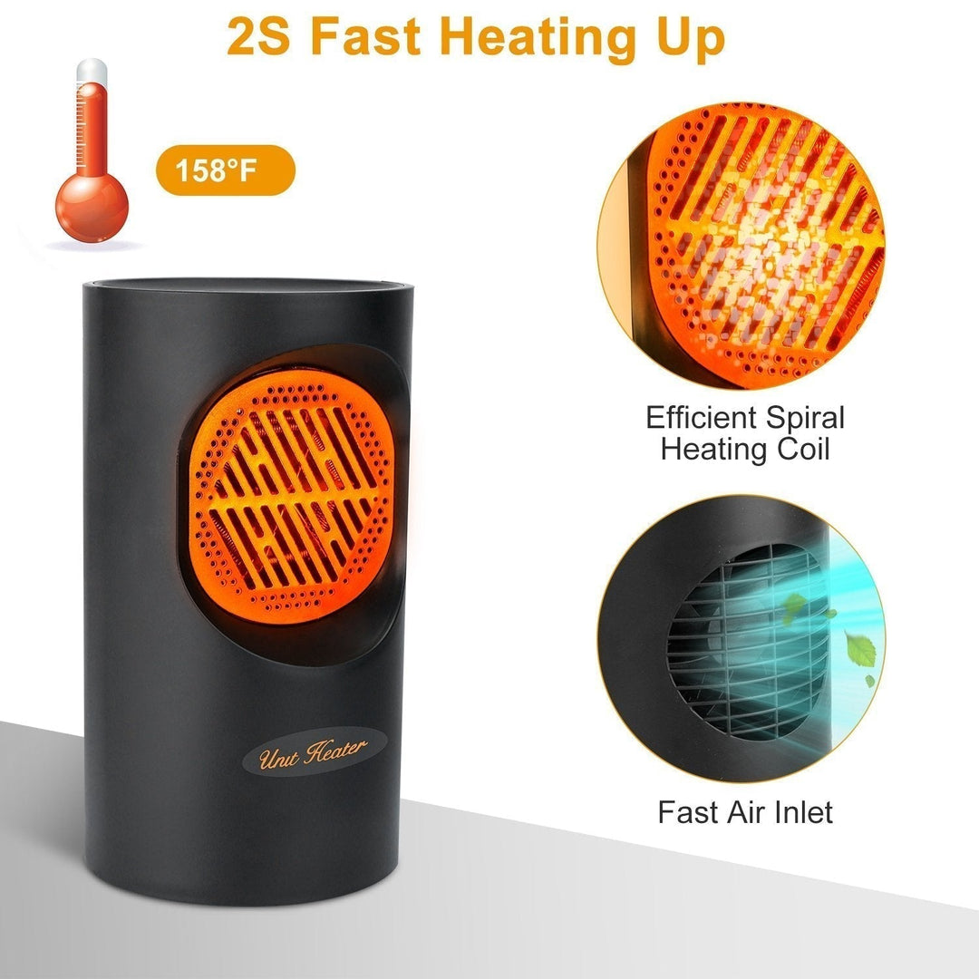 Kalsten | 300W Portable Electric Mini Heater | Spiral Heating Element, 7 Fan Blades | Quiet Operation