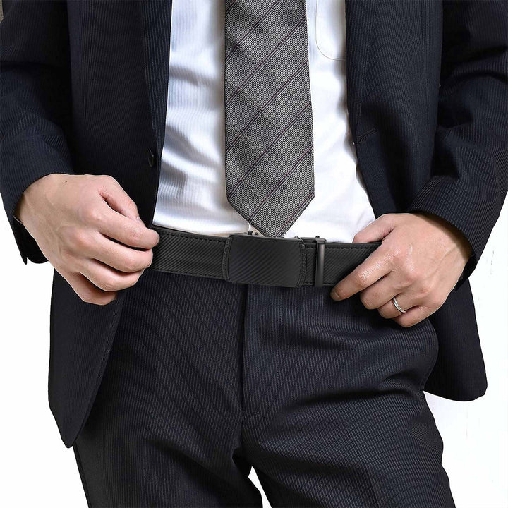 Kalsten | Eptchn Leather Ratchet Belt With Adjustable Buckle CrackSlick