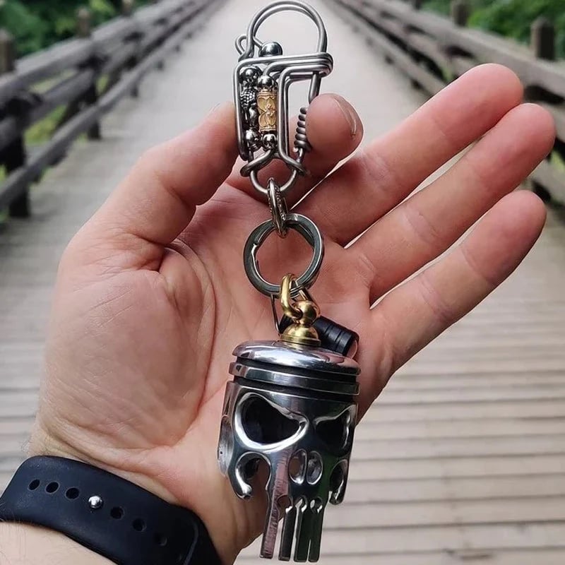 Kalsten | Piston Art Skull Keychain