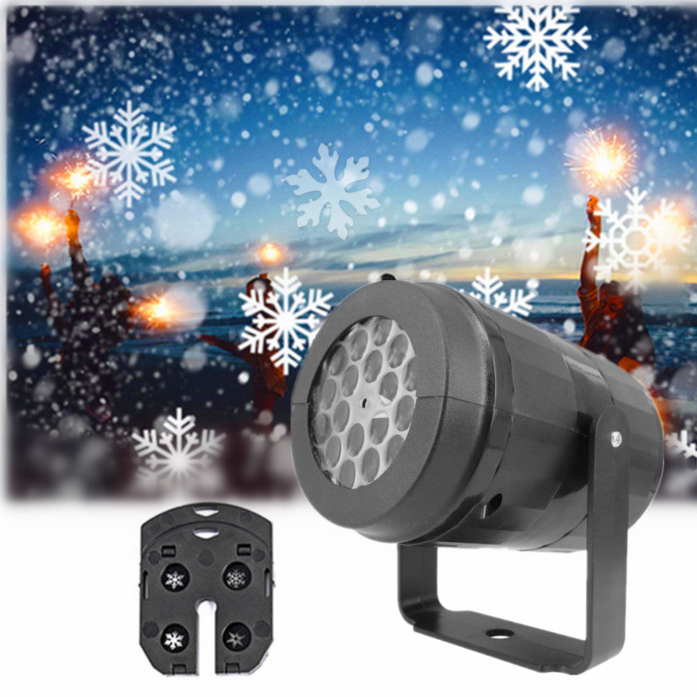 Outdoor LED Snowflake Christmas Projector (16 Patterns)