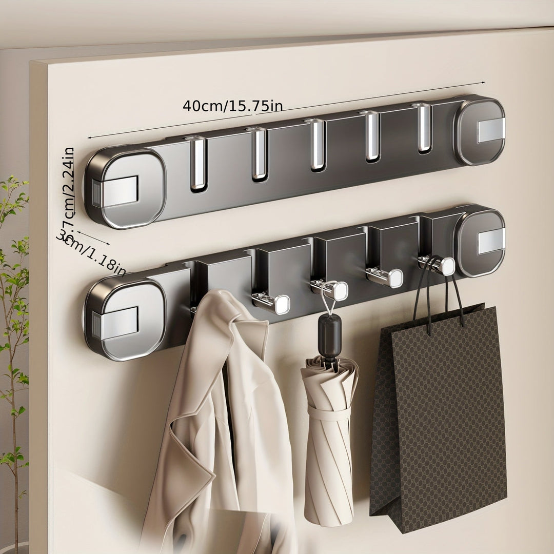 Wall Hook Panel Without Drilling – OrganizePlus Hidden 5-Hook Rack | Kalsten