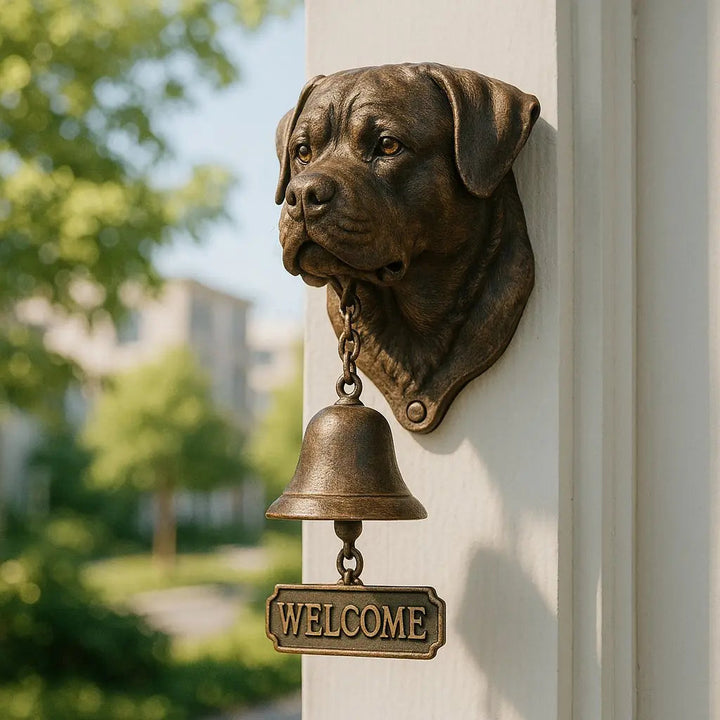Kalsten | Welcome Bell Shepherd Bronze – Elegant Wall Bell with German Shepherd Design
