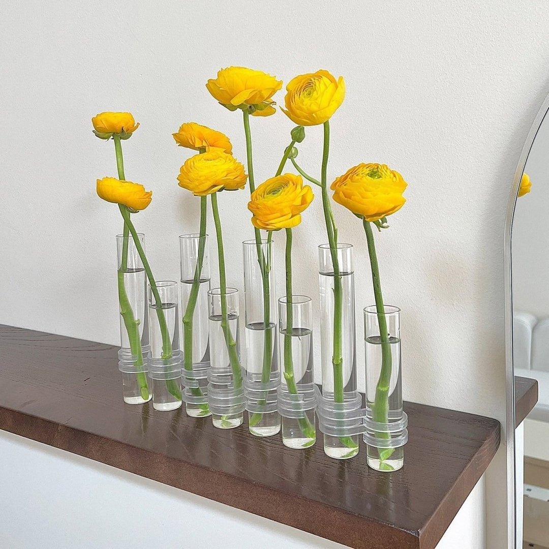 Noxord | Flexible Flower Vases with Hinges | Modern Glass Tube Vase