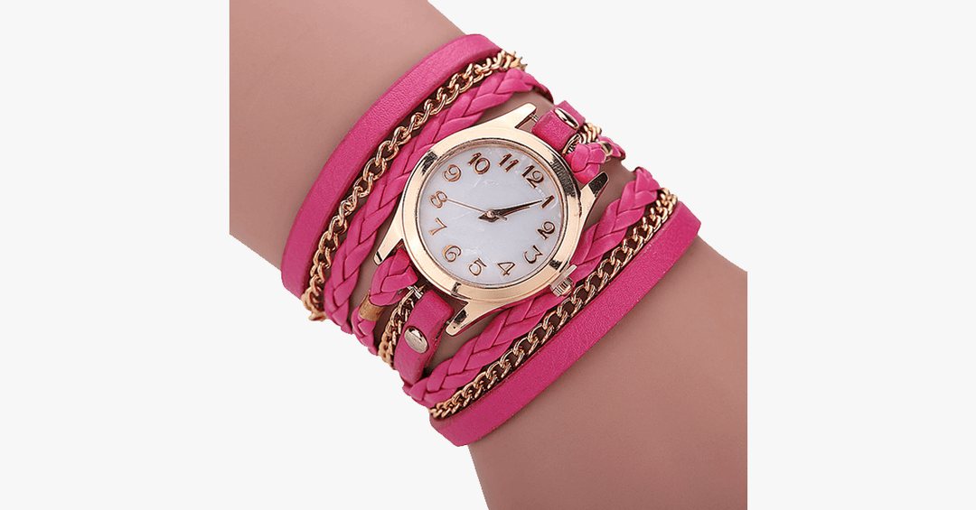 Kalsten | Gold Dial Quartz Watch with Funky Wraps – Designed to accentuate your casual look