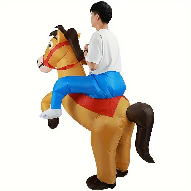 Inflatable Cowboy Horse Costume for Adults